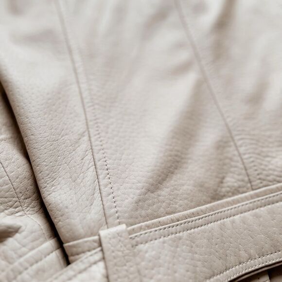 Convertible Ted Baker Valerii Leather Biker Jacket, Ivory 5 Spring Summer Jacket - Picture 9 of 17